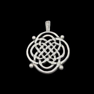 Pewter Intricate Woven Celtic Knot Design Pendant Spiritual Strength Heritage